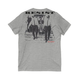 RESIST-BLACK UNISEX V-NECK T-SHIRT
