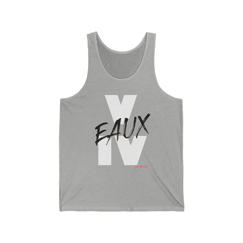 V EAUX IV - WHITE W/ BLACK EAUX UNISEX TANK TOP