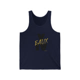 V EAUX IV- BLACK W/ GOLD EAUX UNISEK TANK TOP