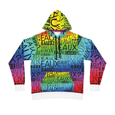 EAUX BLACK ON RAINBOW AOP PULLOVER HODIE