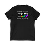 BLACK GAY FUP WHITE UNISEX V-NECK T-SHIRTS