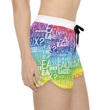 EAUX WHITE ON RAINBOW WOMEN'S CASUAL SHORT