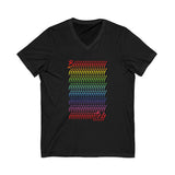BIIIIIITCH RAINBOW UNISEX  V-NECK T-SHIRTS