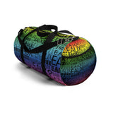 EAUX - BLACK ON RAINBOW DUFFEL BAG