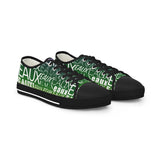 EAUX- WHITE ON MARDI GRAS  LOW-TOP SNEAKERS WHITE-SOLE