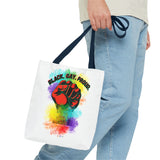 BLACK GAY PROUD FIST TOTE BAG