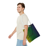 EAUX - BLACK ON MARDI GRAS TOTE BAG
