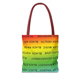 BLACK MAGIC RAINBOW BLACK  TOTE BAG