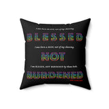 BLACK MAN RAINBOW THROW PILLOW
