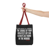 JOY IN THE MIRROR TOTE BAG