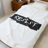 RESIST - BLACK PLUSH BLANKET