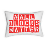ALLBLOCKSMATTER_Red LUMBAR PILLOW