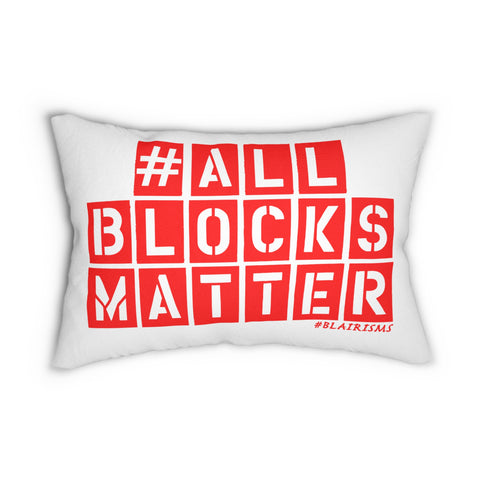 ALLBLOCKSMATTER_Red LUMBAR PILLOW