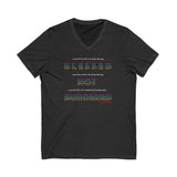 BLACK MAN RAINBOW UNISEX V-NECK T-SHIRTS