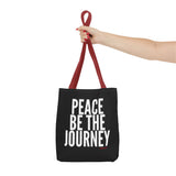 PEACE BE THE JOURNEY WHITE TOTE BAG