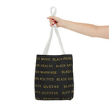 BLACK MAGIC - BLACK GOLD TOTE BAG