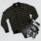 BLACK MAGIC - BLACK GOLD AOP MEN'S BOMBER JACKET