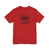 REACH FOR SOMETHING - BLACK RED UNISEX SHORT SLEEVE T-SHIRT