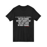 GROWTH AND CHANGE UNISEX V-NECK T-SHIRTS
