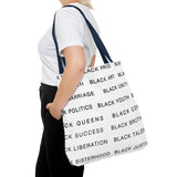BLACK MAGIC - BLACK LETTERS TOTE BAG