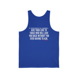 GIVE YOUR LOVE UNISEX TANK TOP