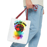 BLACK GAY PROUD FIST TOTE BAG