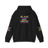 BLACK GAY PROUD UNISEX HOODIE