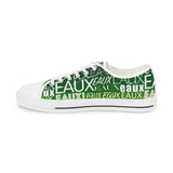EAUX- WHITE ON MARDI GRAS  LOW-TOP SNEAKERS WHITE-SOLE