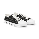 BLACK MAGIC WHITE LETTERS LOW-TOP SNEAKERS WHITE-SOLE