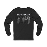 MARCH - WHITE UNISEX LONG SLEEVE T-SHIRT