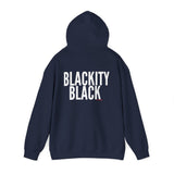 BLACKITY BLACK - WHITE UNISEX HOODIE