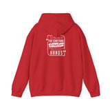 REACH FOR SOMETHING - WHITE RED UNISEX HOODIE
