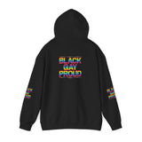 BLACK GAY PROUD UNISEX HOODIE