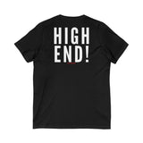 HIGH END WHITE UNISEX V-NECK T-SHIRTS