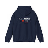 BLACKITY BLACK - WHITE UNISEX HOODIE