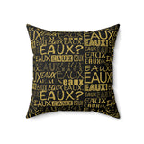 EAUX - GOLD THROW PILLOW