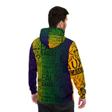 EAUX BLACK ON MARDI GRAS AOP PULLOVER HOODIE