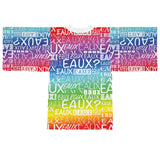 EAUX WHITE ON RAINBOW KIMONO