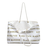 BLACK MAGIC - GOLD LETTERS WEEKENDER BAG