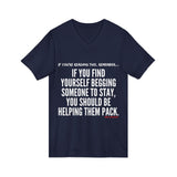 HELP THEM PACK UNISEX V-NECK T-SHIRT