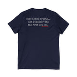 TAKE A DEEP BREATH UNISEX V-NECK T-SHIRT
