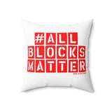 ALLBLOCKSMATTER_Red THROW PILLOW