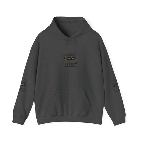 REACH FOR SOMETHING BLACK GOLD UNISEX HOODIE