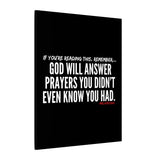 GOD WILL ANSWER CANVAS ART