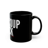 BEAUCOUP BLACK - WHITE CERAMIC MUG - BLACK 15OZ