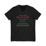 BLACK MAN RBG UNISEX V-NECK T-SHIRTS