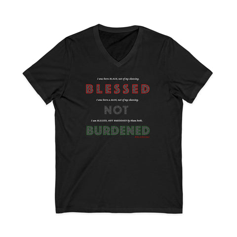 BLACK MAN RBG UNISEX V-NECK T-SHIRTS