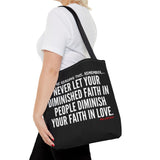 DIMINISHED FAITH TOTE BAG