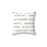 BLACK MAGIC - GOLD LETTERS THROW PILLOW