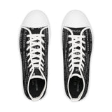 BLACK MAGIC WHITE LETTERS HI-TOP SNEAKERS WHITE-SOLE
